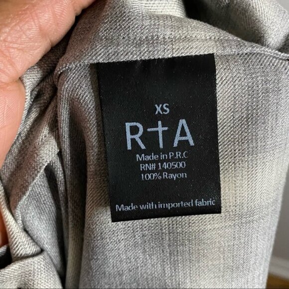 Rta Women's Gray Flannel Button Down Shirt - Picture 3 of 9